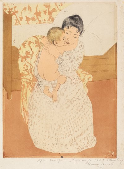 Maternal Caress by Mary Cassatt